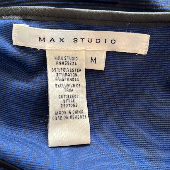 Max Studio Blue and Black Striped Dress - Picture 9 of 9